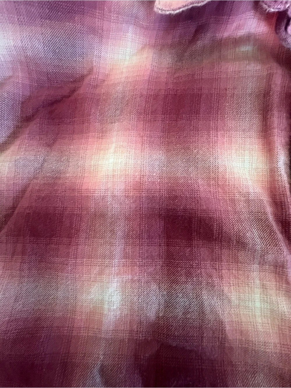OshKosh Long-Sleeve Plaid Button-Down Shirt in Mauve and White